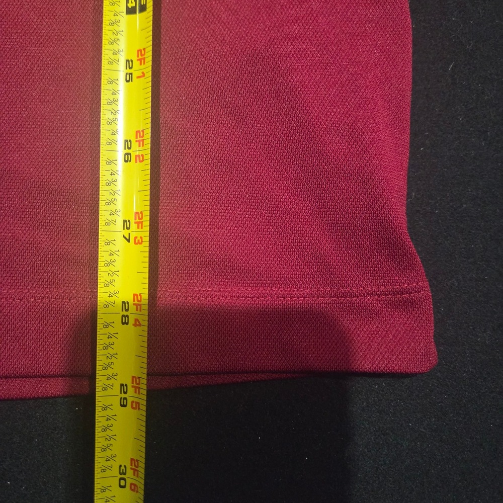 Nike Golf Mens Dri-FIT UV Polo Shirt Burgundy Red Large Short Sleeve Pique - Picture 7 of 8